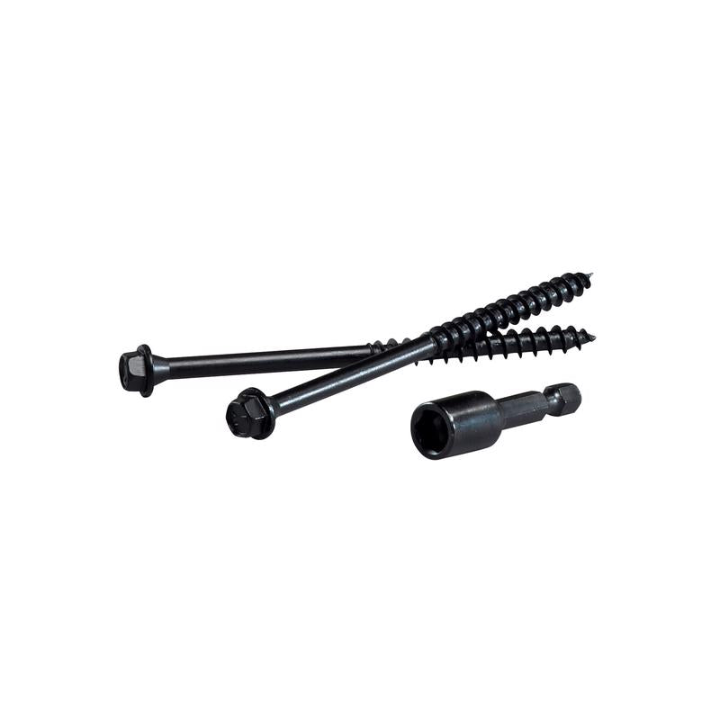 FastenMaster TimberLOK No. 10 X 4 in. L Hex Epoxy Coarse Wood Screws 12 pk