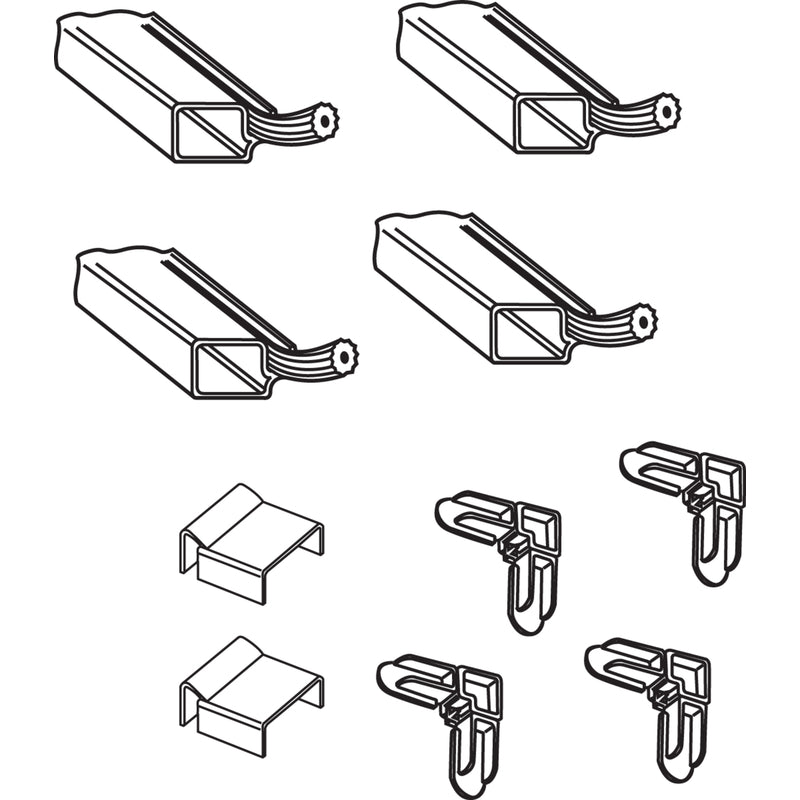 Prime-Line Bronze Aluminum 5/16 in. W X 3/4 in. L Screen Frame Kit
