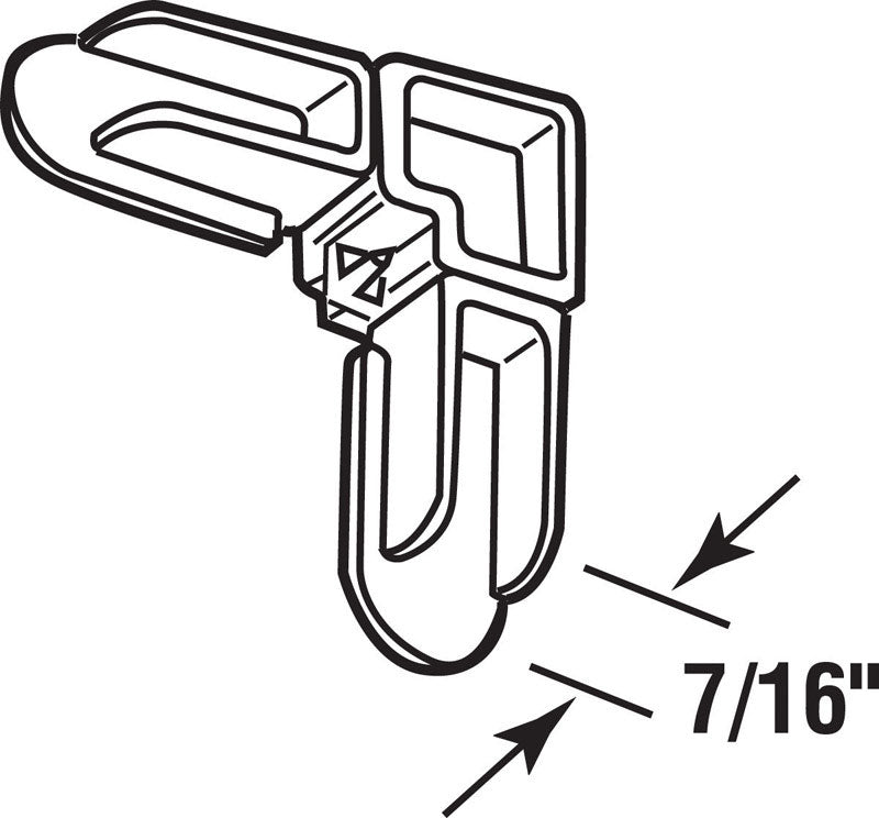 Prime-Line White Plastic 7/16 in. W X 3/4 in. L Screen Frame Corner