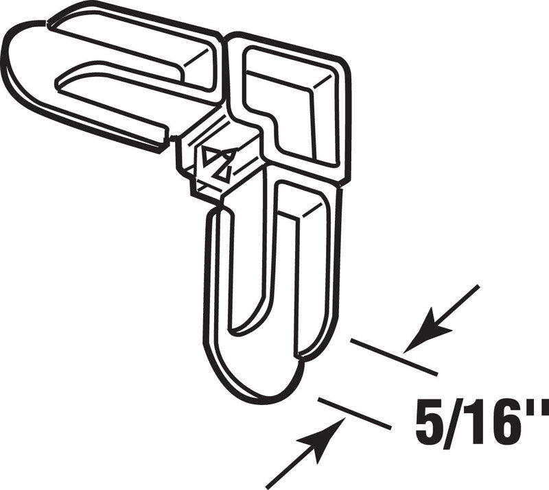 Prime-Line White Plastic 5/16 in. W X 3/4 in. L Screen Frame Corner