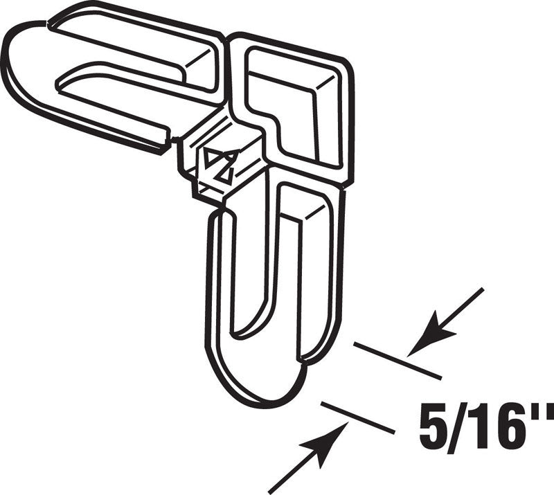 Prime-Line Bronze Plastic 5/16 in. W X 3/4 in. L Screen Frame Corner