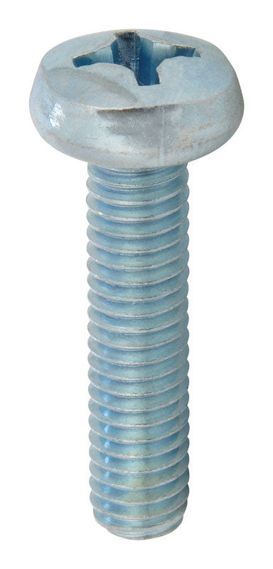 HILLMAN M6-1 Ga. X 25 mm L Phillips Pan Head Zinc-Plated Steel Metric Machine Screws