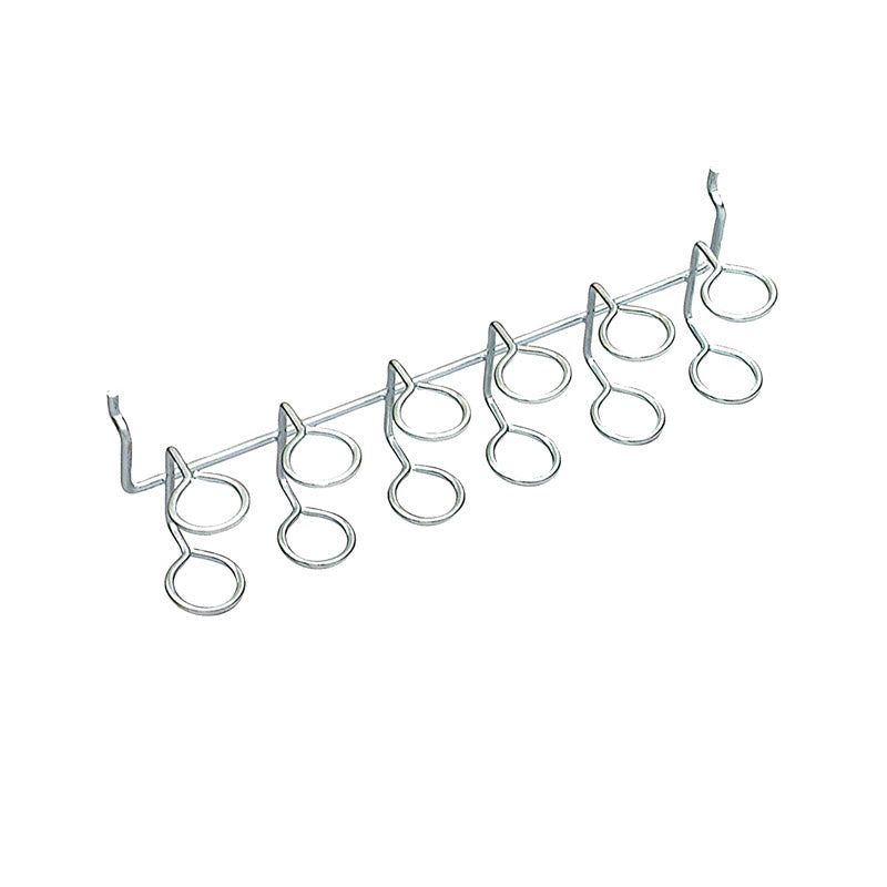 Crawford Zinc Plated Silver Steel 11.8 in. Multi-Tool Peg Hook Rack
