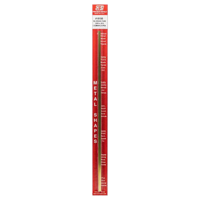 K&S 3/32 in. W X 12 in. L Square Brass Tube 2 pk