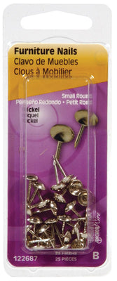 HILLMAN Anchor Wire 7/16 in. Furniture Nickel Stainless Steel Nail Round Head