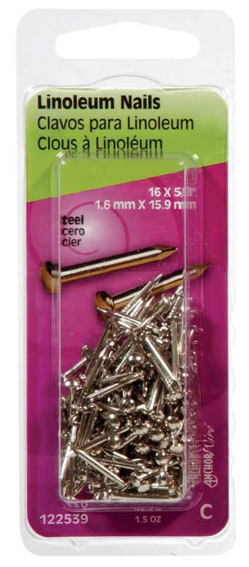 HILLMAN Anchor Wire 5/8 in. Binding Nickel Steel Nail Flat Head