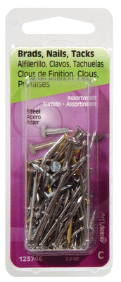 HILLMAN Anchor Wire 16 Ga. X Assorted Sizes L Bright Steel Brad Nail Assortment 2 oz