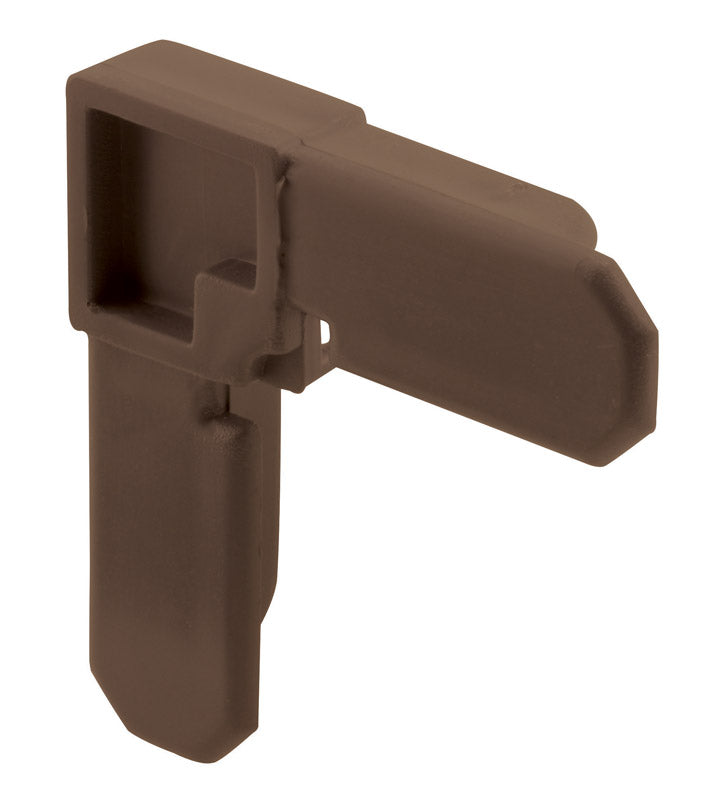 Prime-Line Bronze Plastic 3/8 in. W X 3/4 in. L Screen Frame Corner