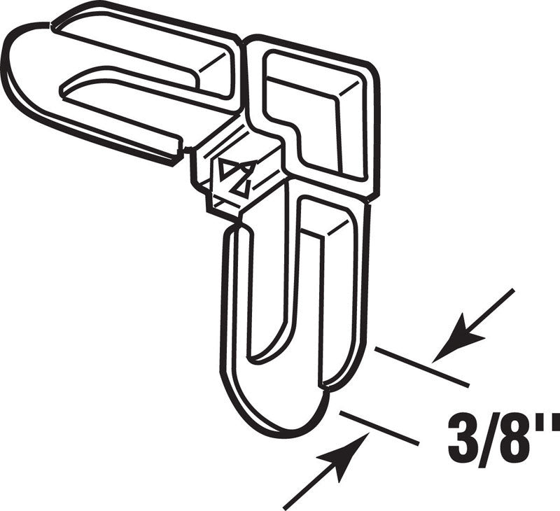 Prime-Line Bronze Plastic 3/8 in. W X 3/4 in. L Screen Frame Corner