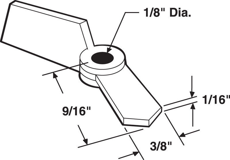 Prime-Line White Nylon Turn Button 9/16 in. L X 0.38 in. H