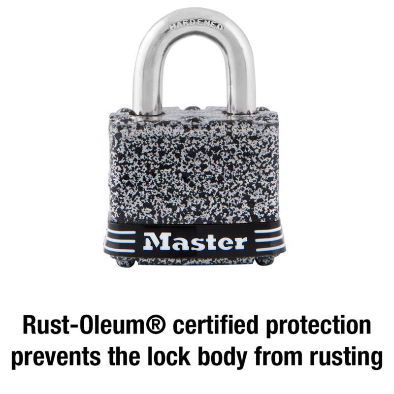 Master Lock 1-5/16 in. H X 1 in. W X 1-9/16 in. L Steel Double Locking Weather-Resistant Padlock