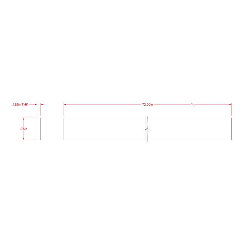 SteelWorks 0.125 in. X 0.75 in. W X 6 ft. L Aluminum Flat Bar
