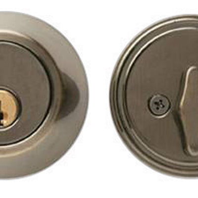 Home Plus Antique Brass Brass Single Cylinder Deadbolt