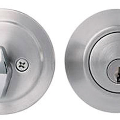 Home Plus Satin Chrome Brass Single Cylinder Deadbolt