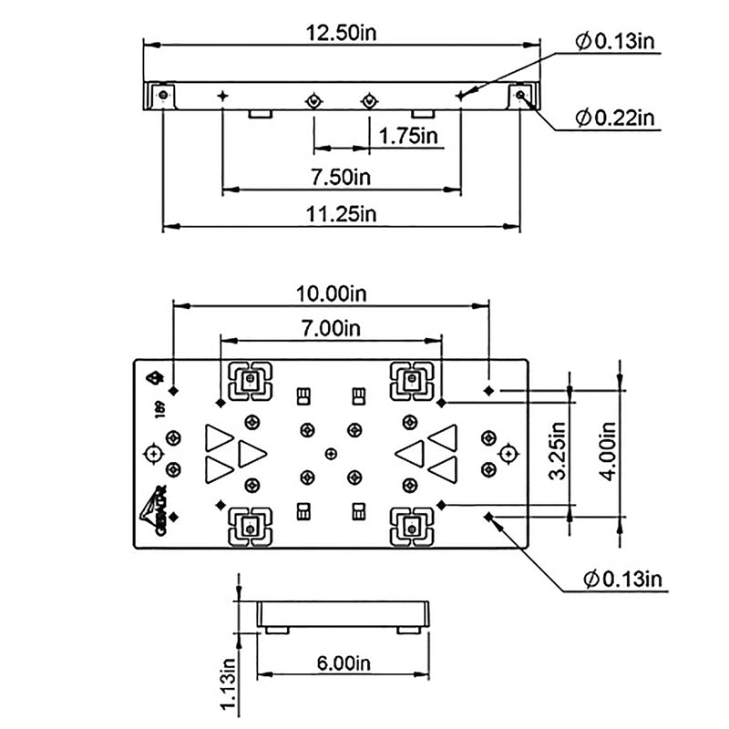 Architectural Mailboxes Black Plastic Mailbox Mounting Board .090 Ga. 13-1/16 in. L