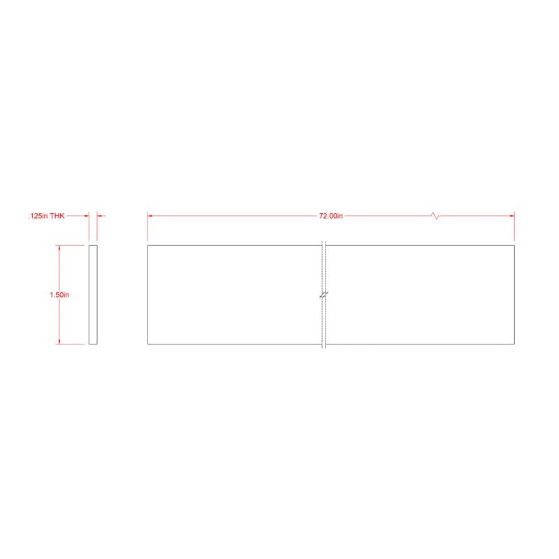 SteelWorks 0.125 in. X 1.5 in. W X 6 ft. L Aluminum Flat Bar