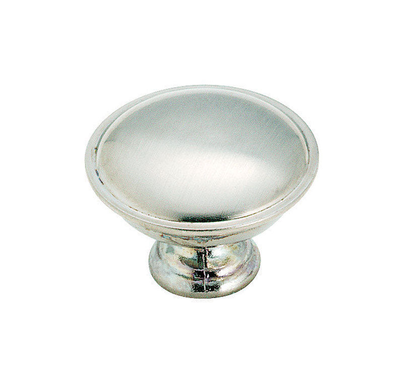 Amerock Allison Round Cabinet Knob 1-5/16 in. D 15/16 in. Brushed Chrome