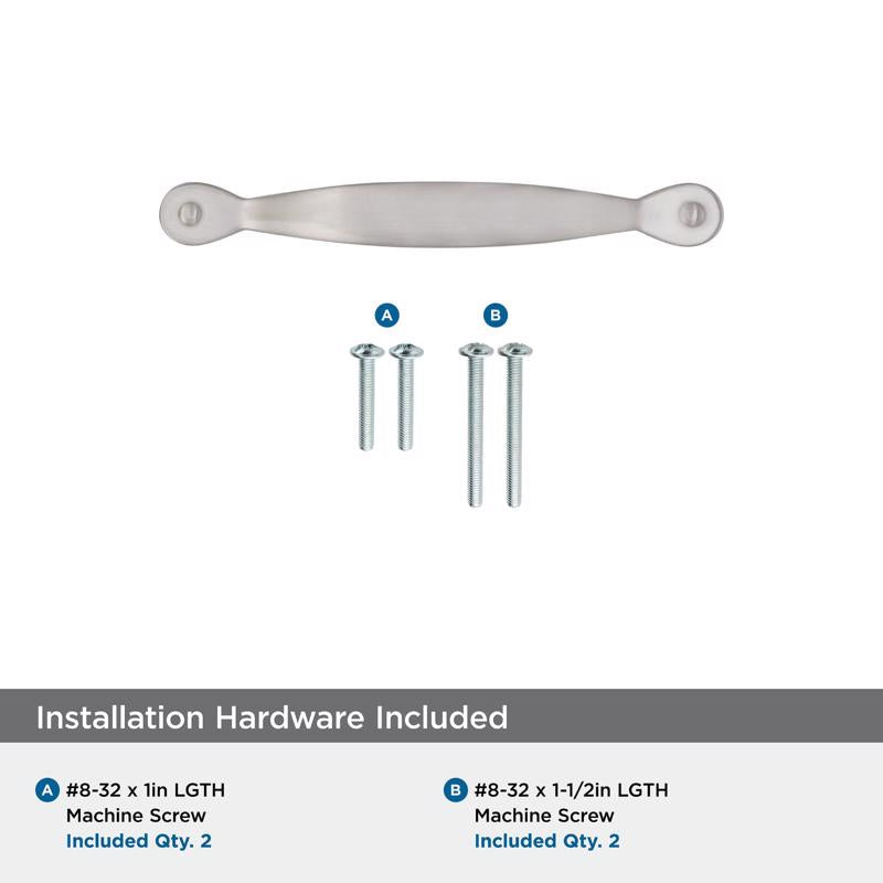 Amerock Transitional Arch Cabinet Pull 3 in. Satin Nickel Silver