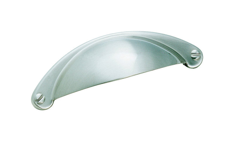 Amerock Traditional Cup Cabinet Pull Cup 2-1/2 in. Satin Nickel Silver