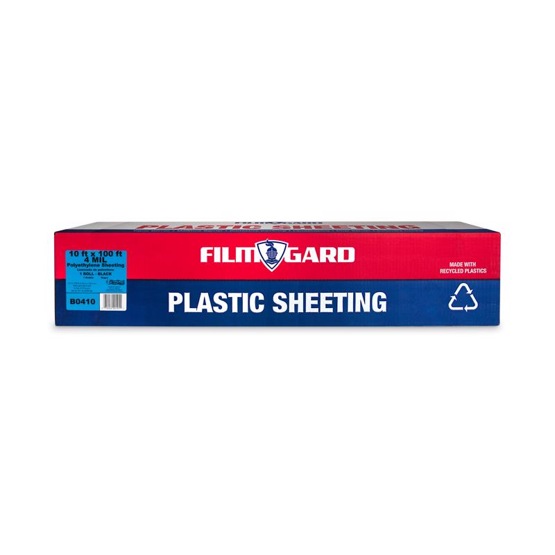 Film-Gard Plastic Sheeting 4 mil X 10 ft. W X 100 ft. L Polyethylene Black