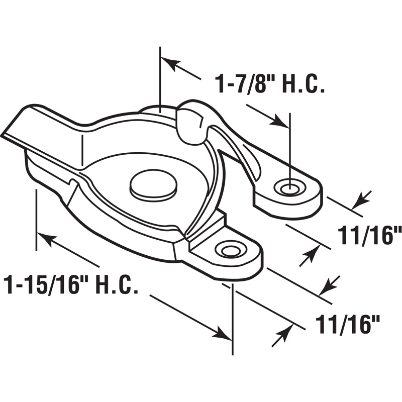 Prime-Line Brass-Plated Gold Die-Cast Zinc Sash Lock