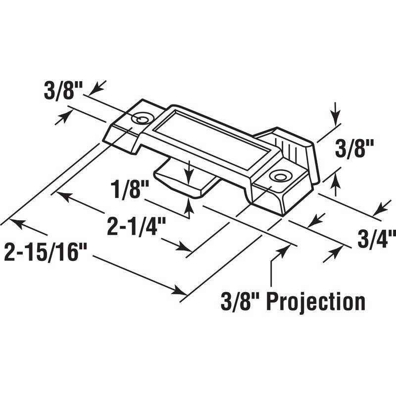 Prime-Line Black Zinc Sash Lock