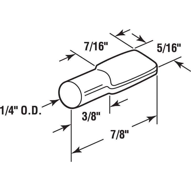 Richelieu Gold Metal Shelf Shelf Support Peg 1/4 inch Ga. 0.44 in. L 22 lb