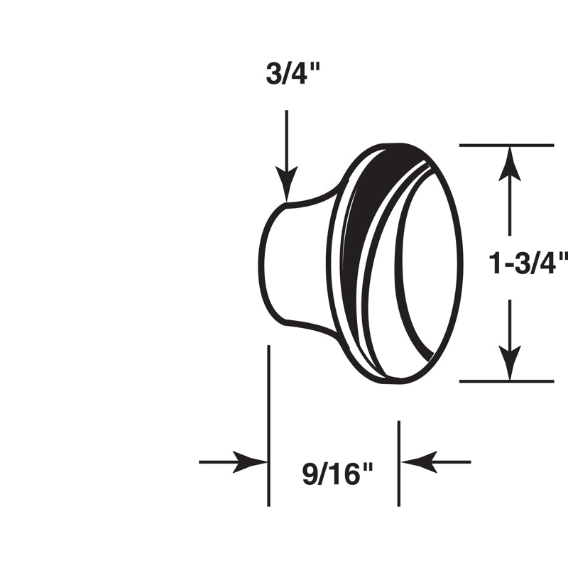 Prime-Line Bright Brass Knob Right or Left Handed