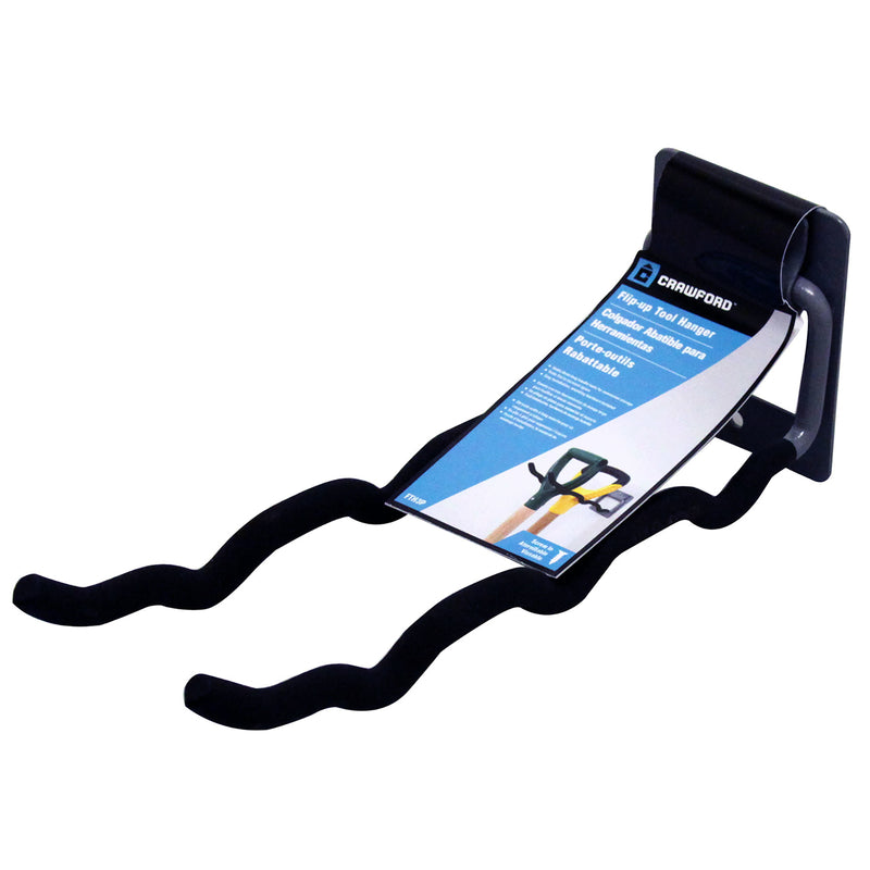 Crawford 5 in. L Zinc-Plated Gray Steel Flip Up Tool Hanger Hanger Holder 50 lb. cap.