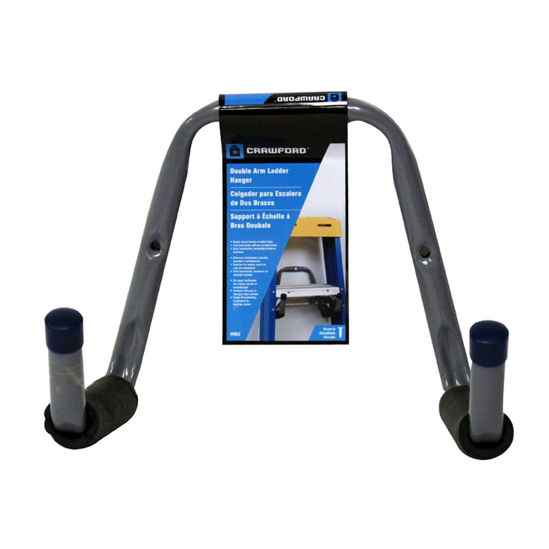 Crawford 9.75 in. L Powder Coated Gray Steel Double Arm Ladder Hook 75 lb. cap.