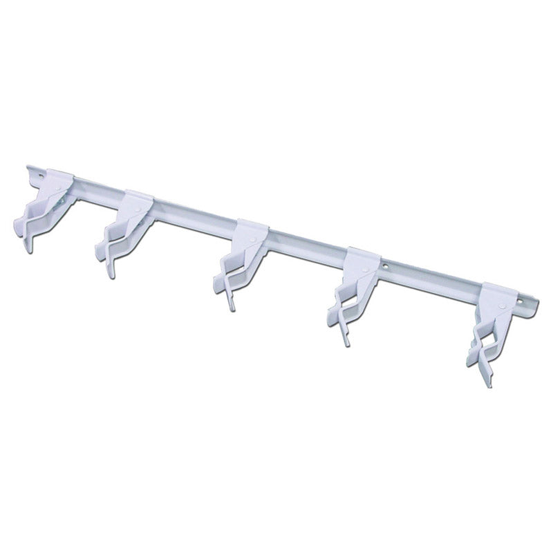 Crawford 17 in. L White Steel Sliding Spring Grip Organizer Hanger Holder 5 lb. cap.