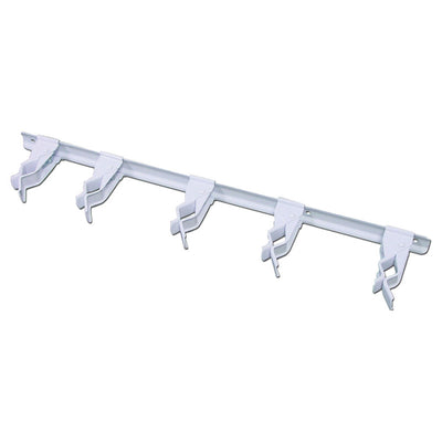 Crawford 17 in. L White Steel Sliding Spring Grip Organizer Hanger Holder 5 lb. cap.
