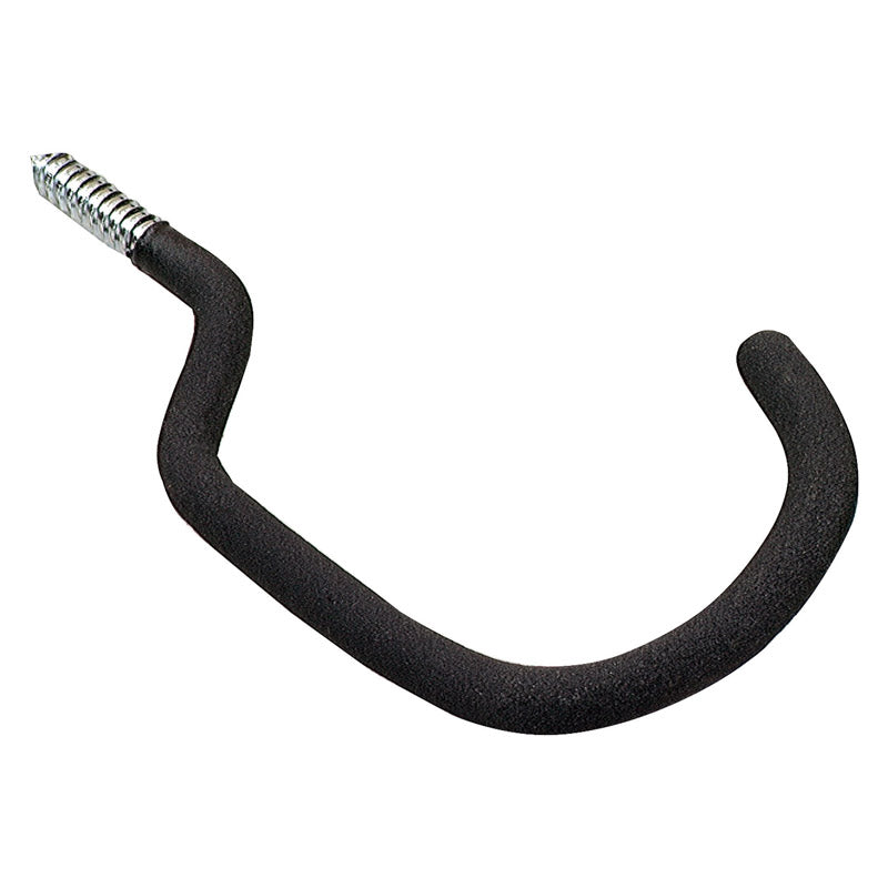 Crawford 8.5 in. L Vinyl Coated Black Steel Large Bike Hook Bicycle Hook 40 lb. cap.