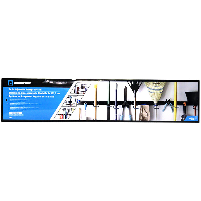Crawford 64 in. L Black Plastic Smart Storage Rack Rack 50 lb. cap.