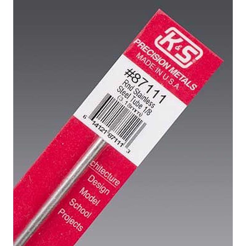 K&S 1/8 in. D X 1 ft. L Stainless Steel Tube