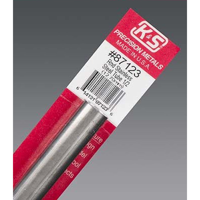 K&S 1/2 in. D X 1 ft. L Stainless Steel Tube