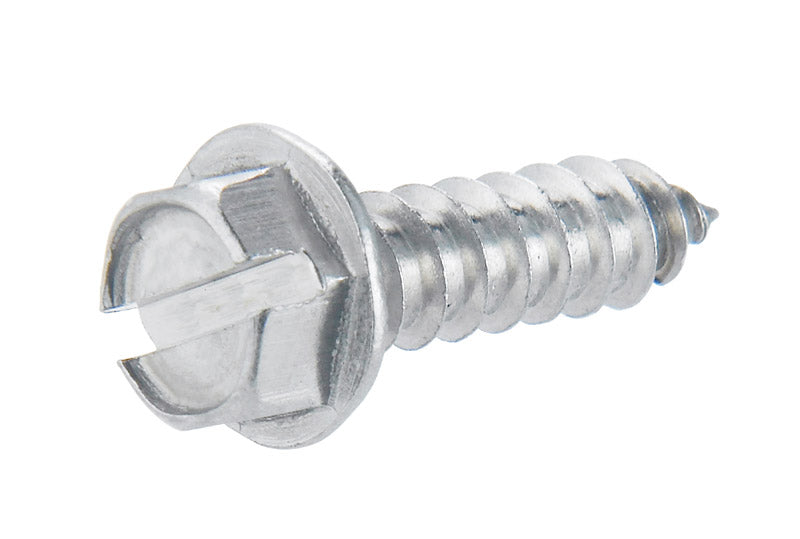 HILLMAN No. 12 Ga. X 3/4 in. L Slotted Hex Washer Head Sheet Metal Screws