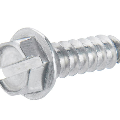HILLMAN No. 12 Ga. X 3/4 in. L Slotted Hex Washer Head Sheet Metal Screws