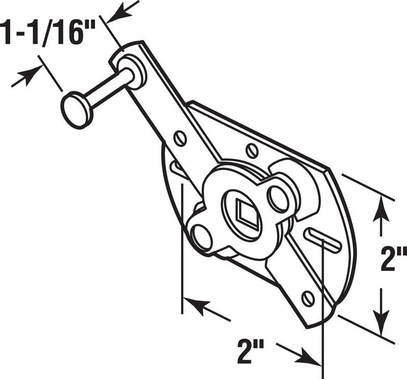 Prime-Line 2 in. W X 2 in. L Steel Swivel Latch