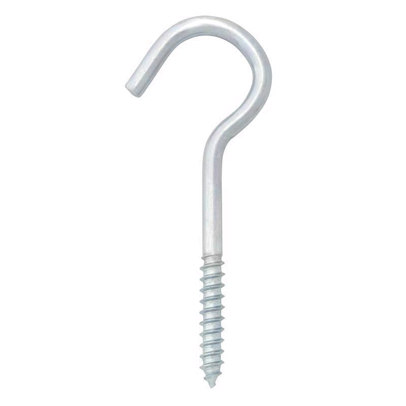 Hampton Small Zinc-Plated Silver Steel 3.375 in. L Ceiling Hook 50 lb