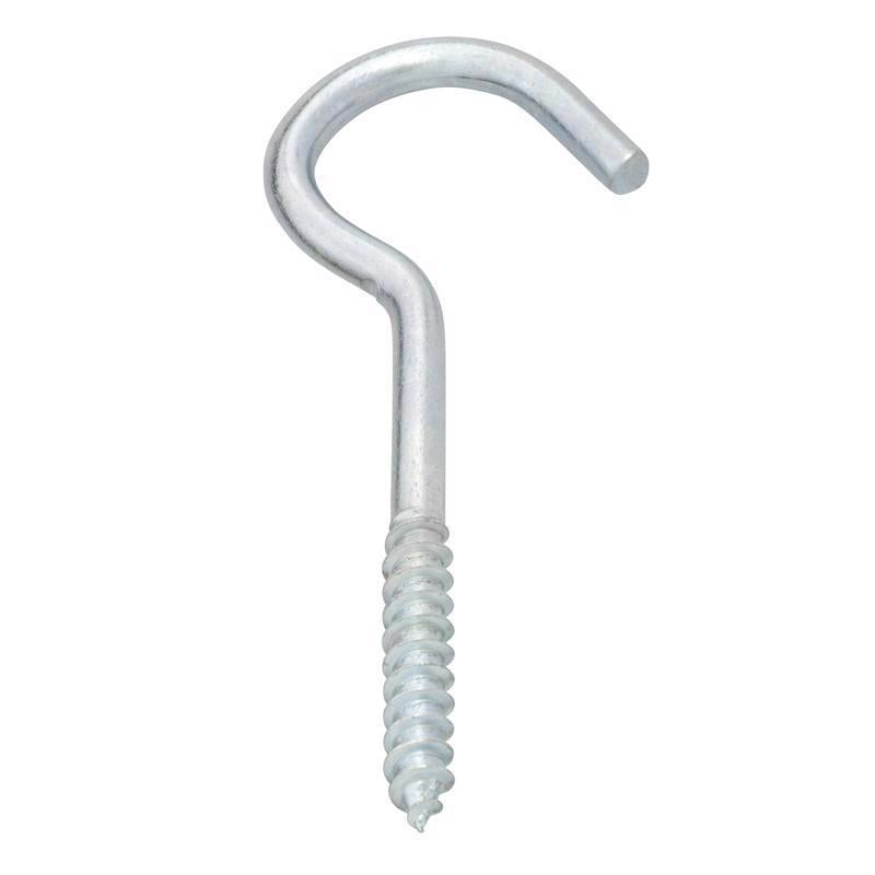 Hampton Small Zinc-Plated Silver Steel 3.375 in. L Ceiling Hook 50 lb