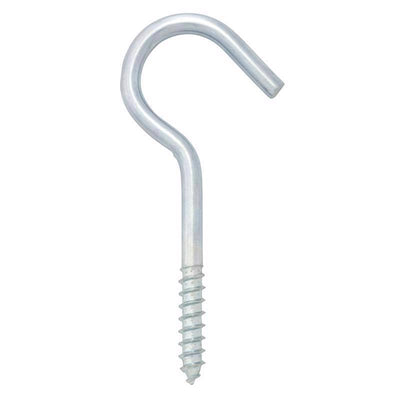 Hampton Small Zinc-Plated Silver Steel 3.88 in. L Ceiling Hook 80 lb