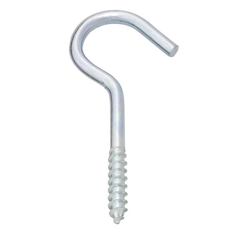 Hampton Small Zinc-Plated Silver Steel 3.88 in. L Ceiling Hook 80 lb