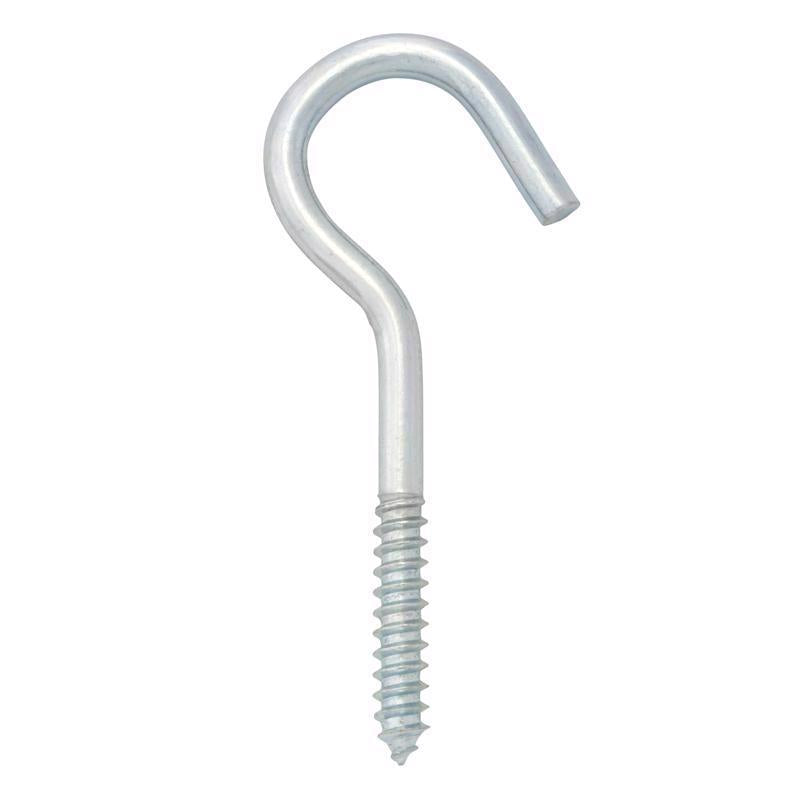 Hampton Small Zinc-Plated Silver Steel 4.0625 in. L Ceiling Hook 60 lb