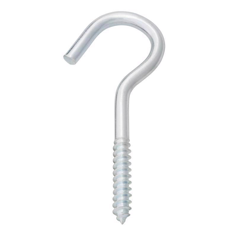 Hampton Small Zinc-Plated Silver Steel 4.0625 in. L Ceiling Hook 60 lb