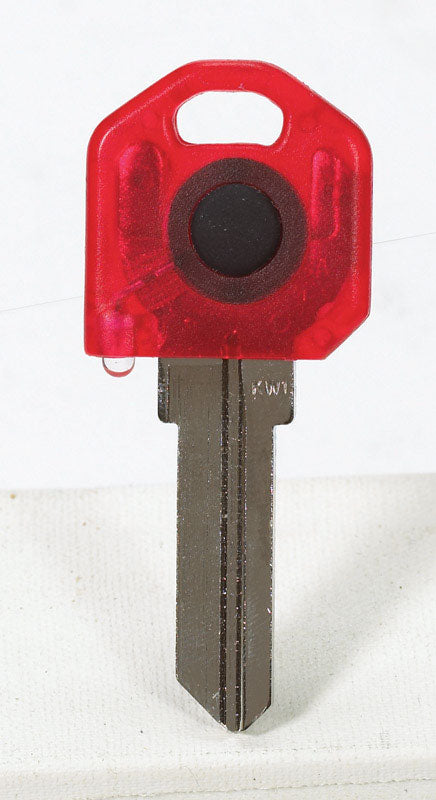 Giant Concepts LLC Keylights Red Head House Key Blank w/Flashlight KW1 Single For Kwikset KW1/Weiser