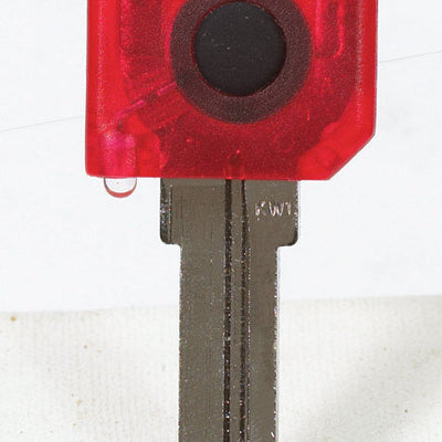 Giant Concepts LLC Keylights Red Head House Key Blank w/Flashlight KW1 Single For Kwikset KW1/Weiser