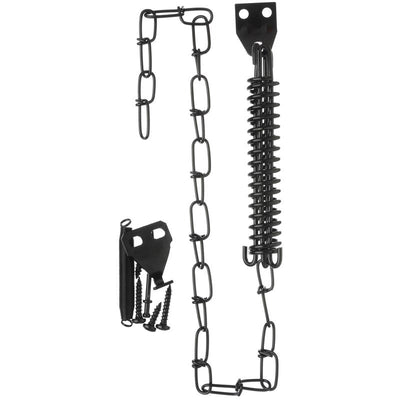 Wright 8.8 in. D X 50 ft. in. L Galvanized Black Steel Spring & Chain Door Retainer