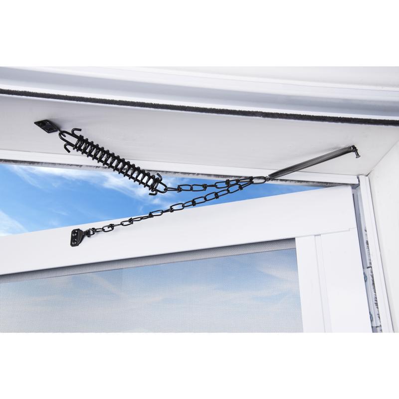 Wright 8.8 in. D X 50 ft. in. L Galvanized Black Steel Spring & Chain Door Retainer