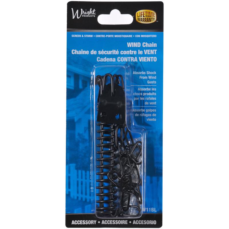 Wright 8.8 in. D X 50 ft. in. L Galvanized Black Steel Spring & Chain Door Retainer